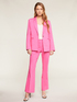 Flare trousers with side button motif image number 3