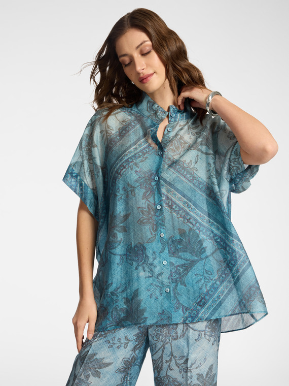 Printed lyocell shirt