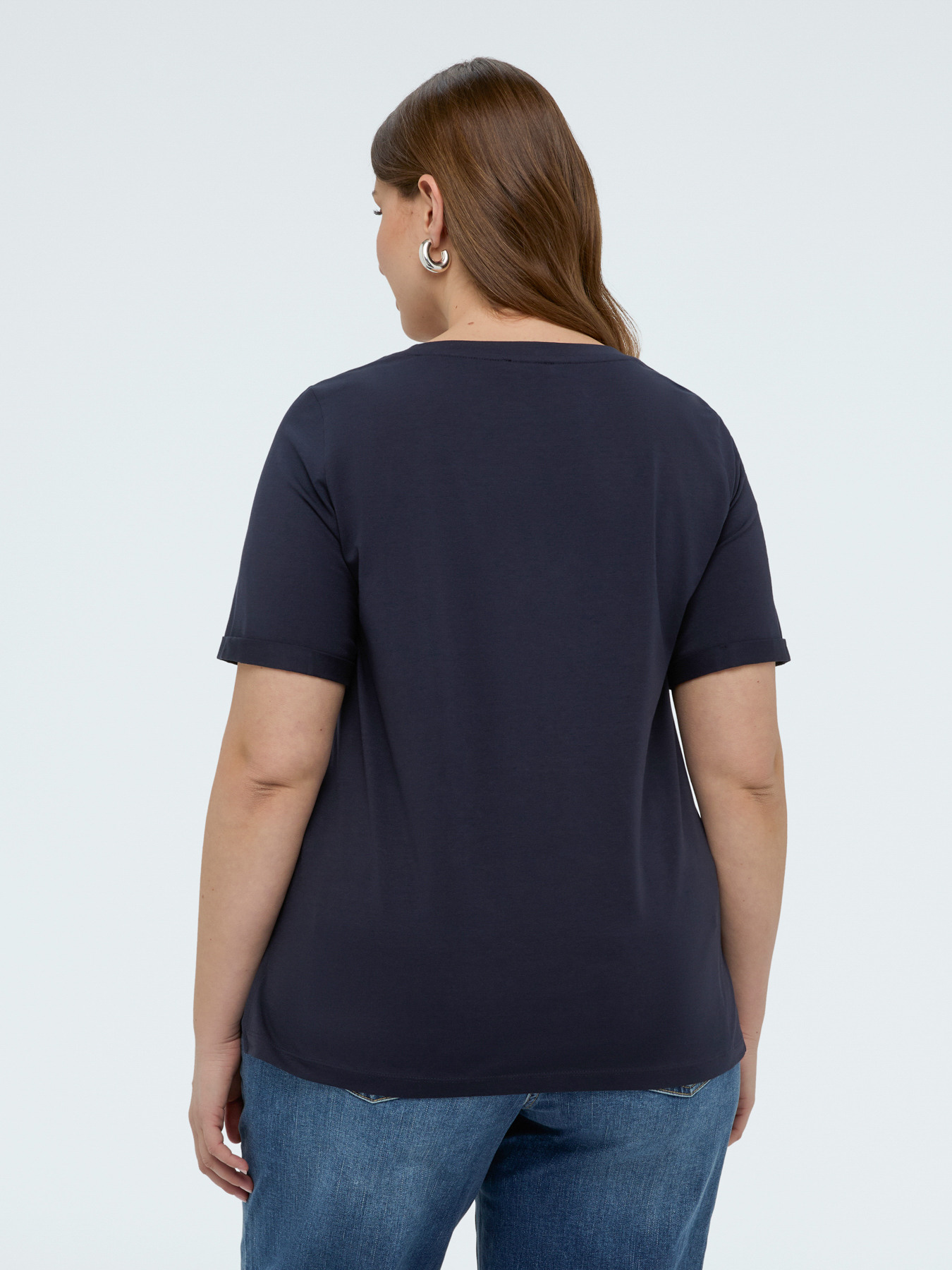 T-Shirt aus Baumwolle mit Crystal-Schriftzug image number 1
