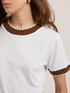 T-shirt con bordi in maglia image number 3