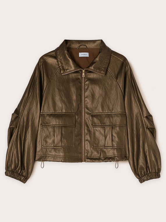 Bomber en tissu enduit