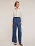 Palazzo-Hose mit Denim-Effekt und Seitenstreifen image number 5