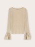 Lurex top with ruffled sleeves image number 4