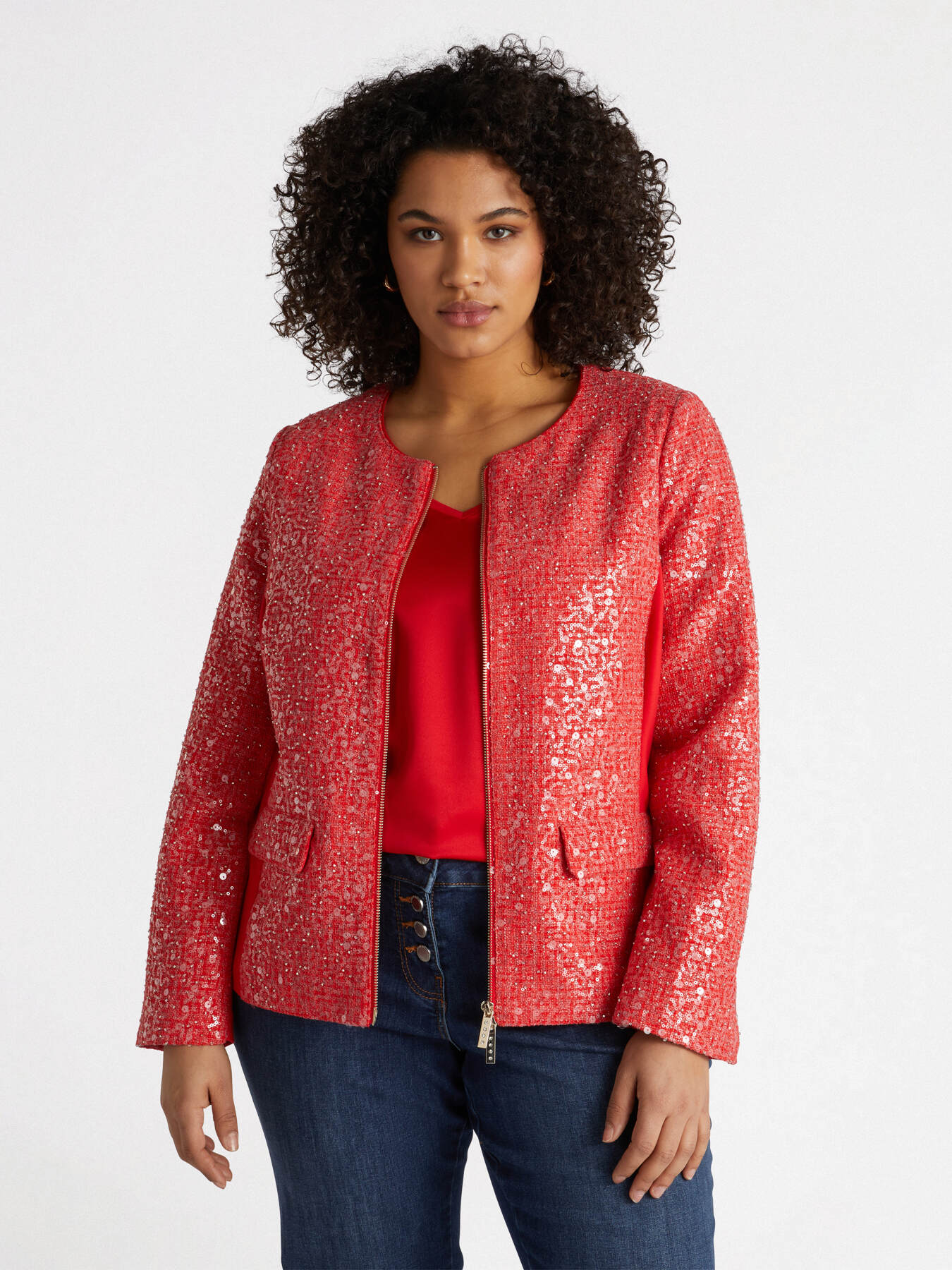 Jacke aus Lurex-Stoff image number 0