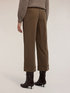Pantaloni cropped in gabardina image number 1