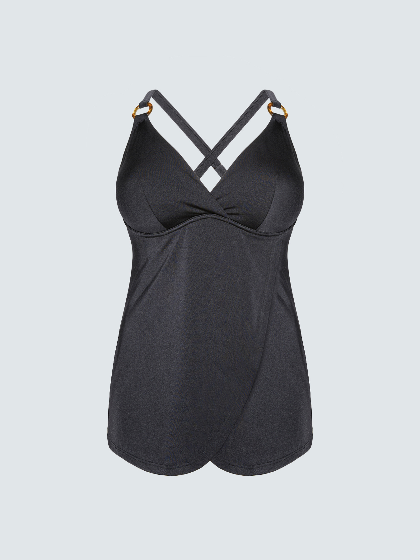 Tankini-Oberteil mit Ringdetail image number 5