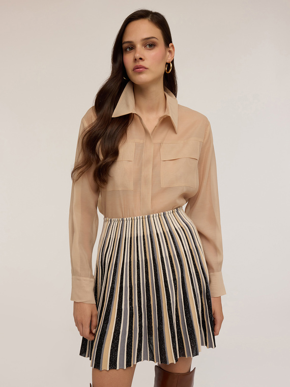 Organza shirt with pockets