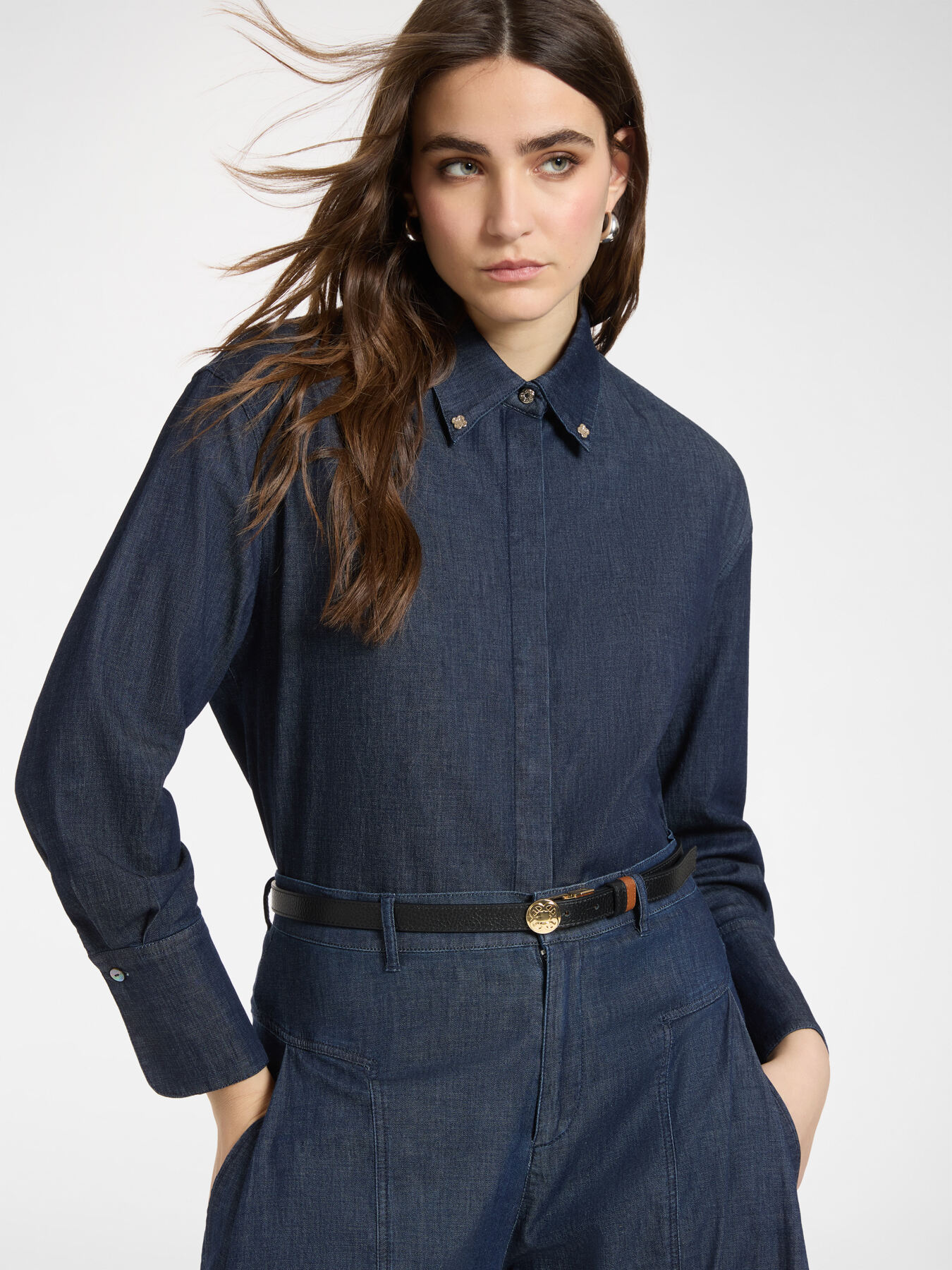 Cintura Monogram  reversibile in pelle image number 0