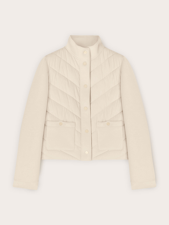 Two-tone puffer jacket