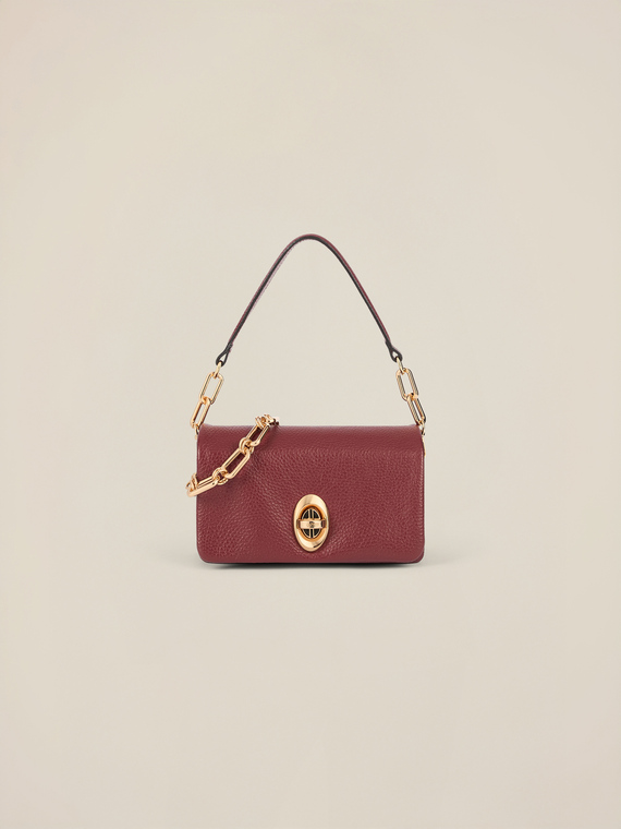 Small genuine leather shoulder bag