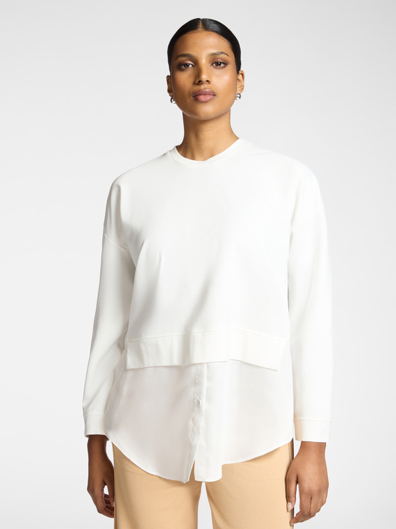 Felpa effetto layering