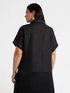 Linen blouse with embroidered sleeves image number 1