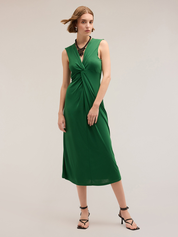 Jersey dress with knot