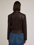 Coated fabric jacket with belt image number 1