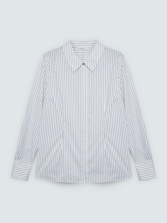 Gestreiftes Baumwollhemd