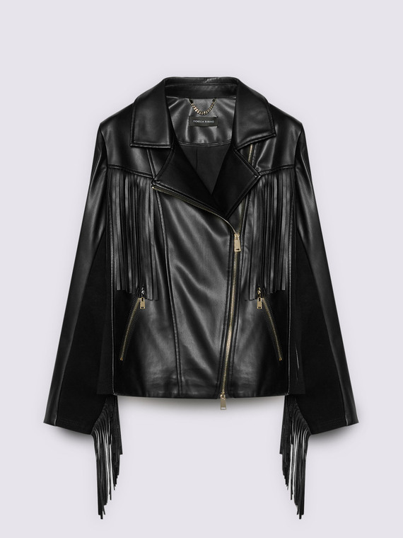 Veste de motard avec maxi franges