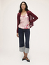 Drapiertes Top aus Satin mit Blumenmuster image number 3