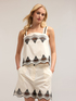 Top in embroidered cotton image number 0