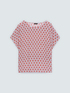Kimono blouse with geometric print image number 4