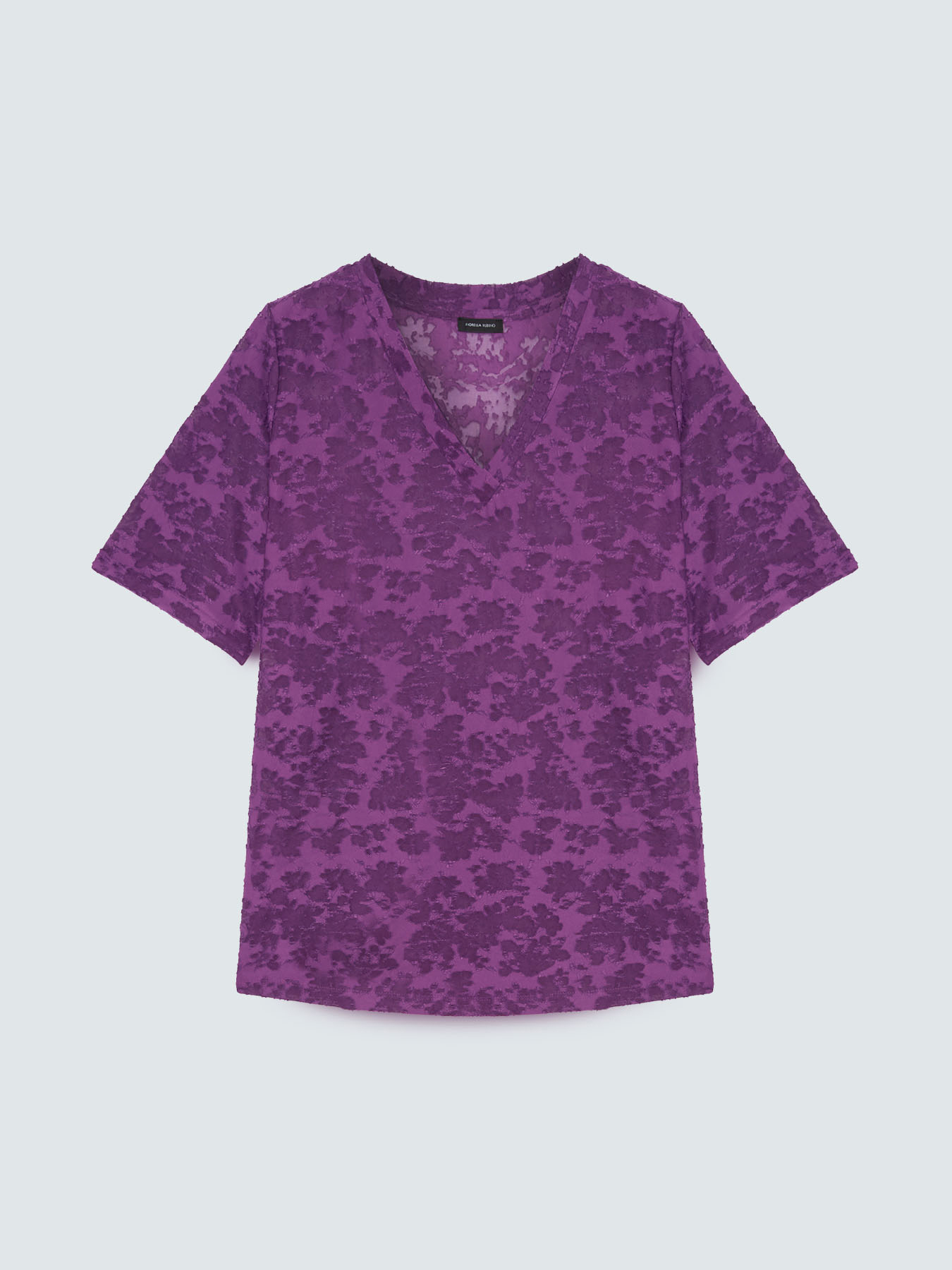 Jacquard T-shirt with print image number 4