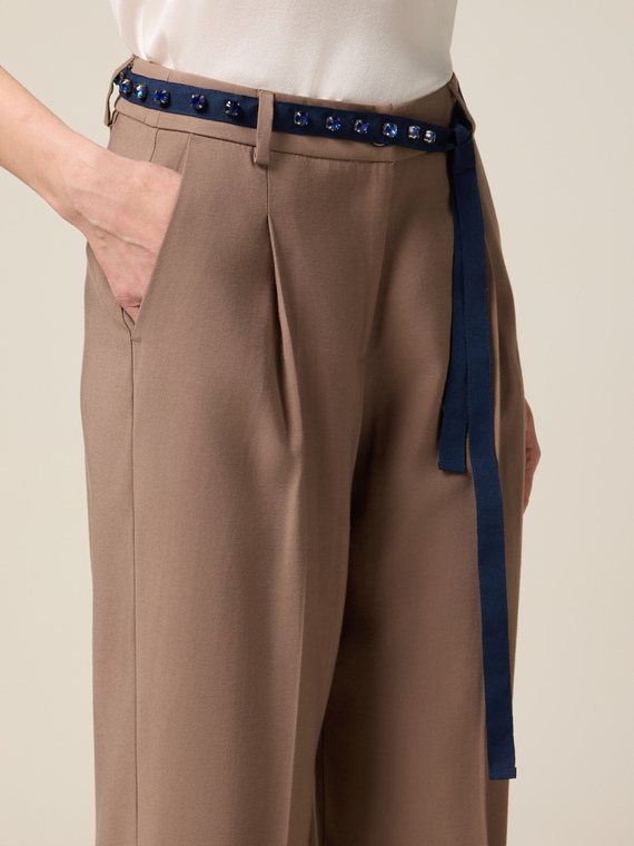 Fabric belt with stones