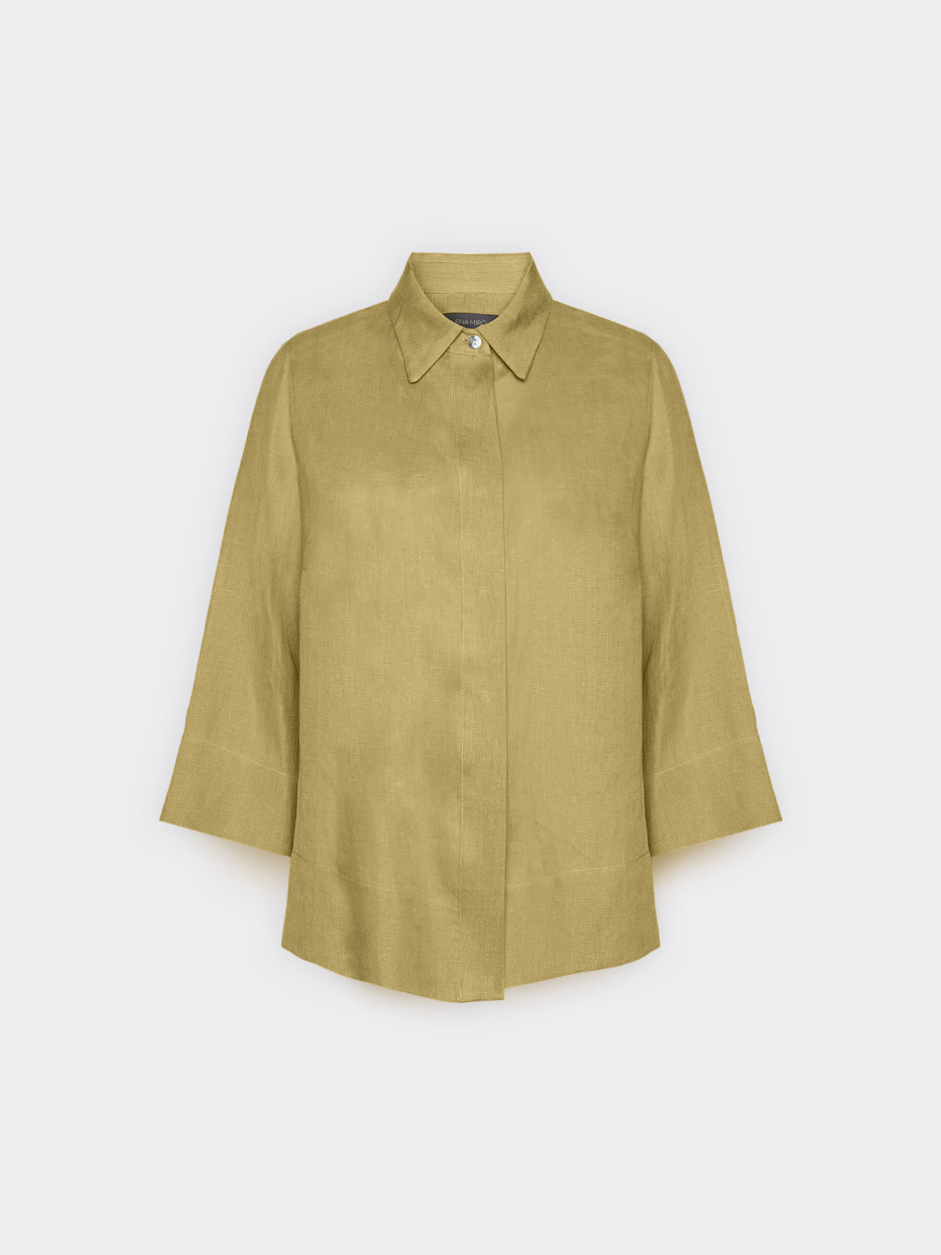 Camicia boxy in lino image number 4