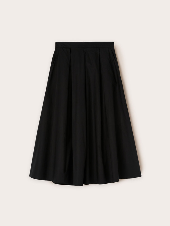 Pleated midi skirt