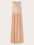 Vestito lungo a peplo con corpino full paillettes image number 4