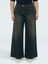 Jeans Wide Leg con applicazioni luminose image number 0