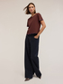 T-shirt with wavy and embroidered hems image number 3