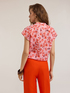 Korean-style shirt with floral print image number 1