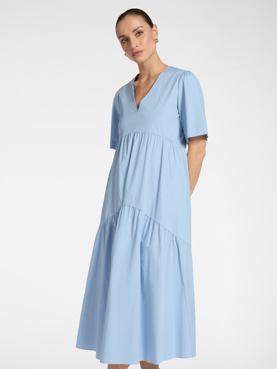 Midi dress with ruffles