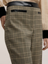 Pantaloni cropped tinto filo fantasia check image number 2