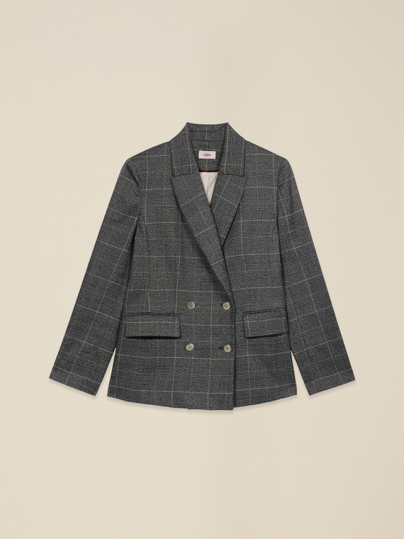 Blazer check doppiopetto