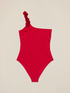 One-shoulder swimsuit with ruffle image number 3