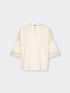 Mixed cotton shirt with lace inserts image number 4