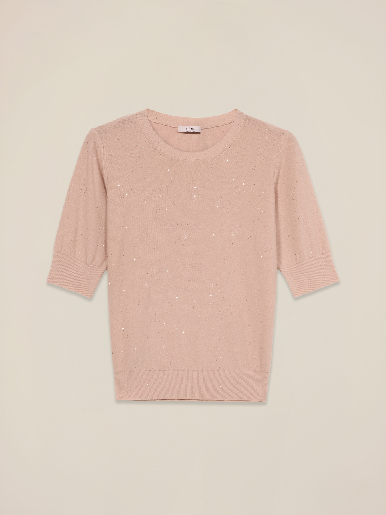 Maglia misto viscosa con paillettes image number 3