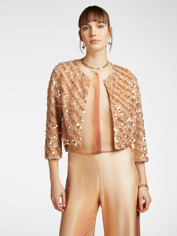 Embroidered boxy jacket