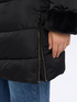 Long down jacket with hood and plush insert image number 4