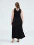 Long jersey dress with back neckline image number 1