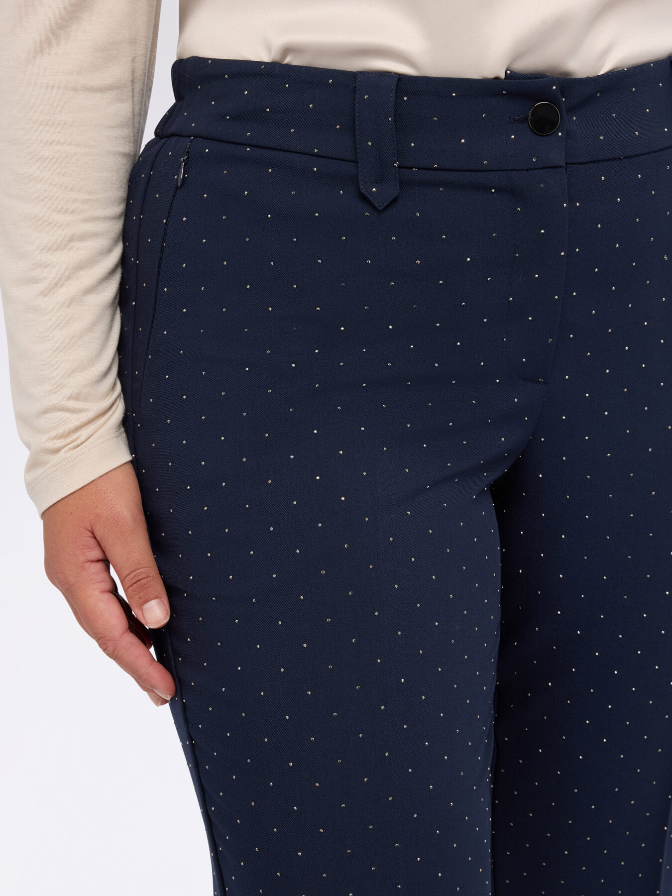 Carrot Fit Hose mit Glanzpunkten image number 3