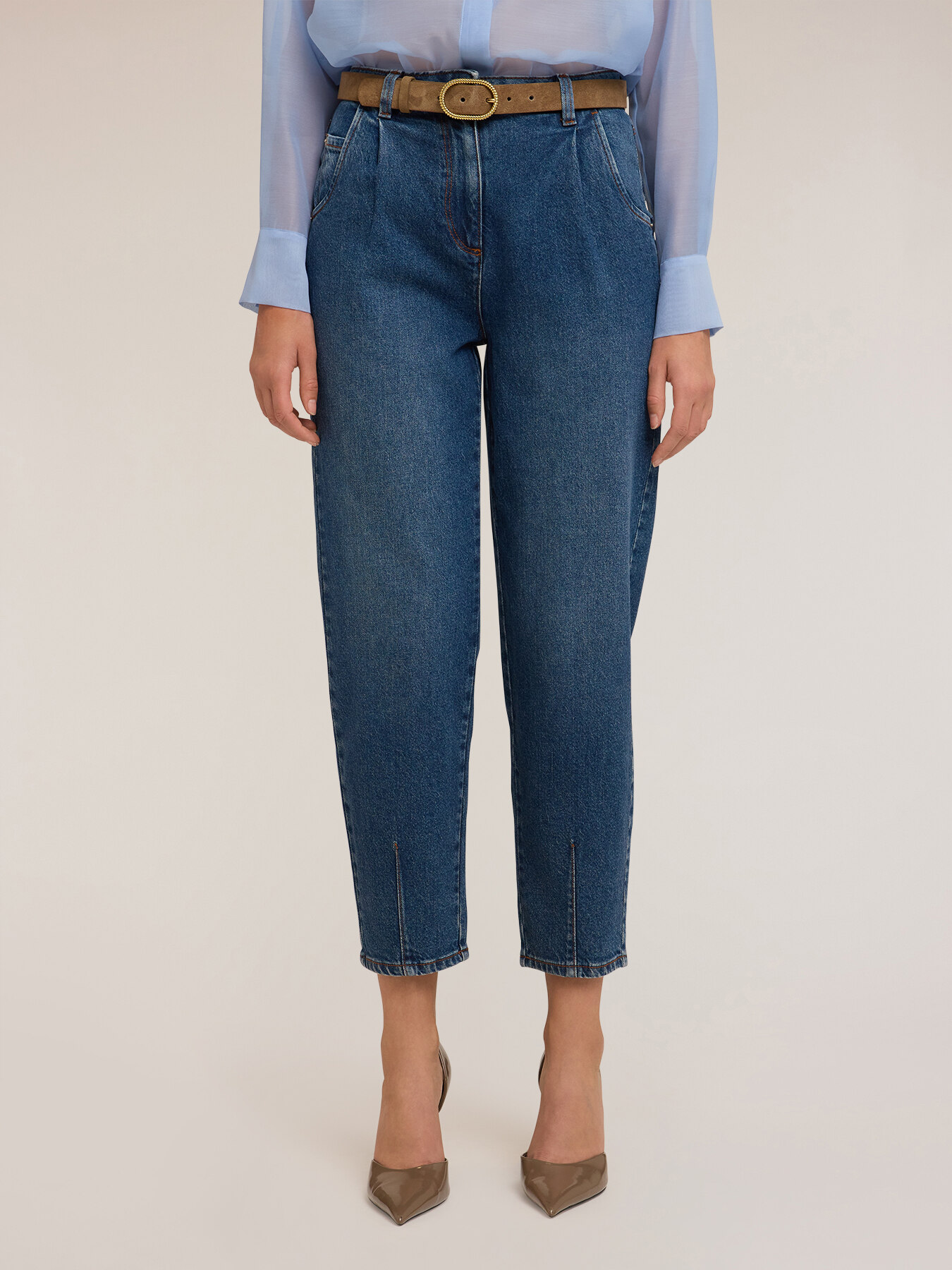 Jeans de corte barril image number 2