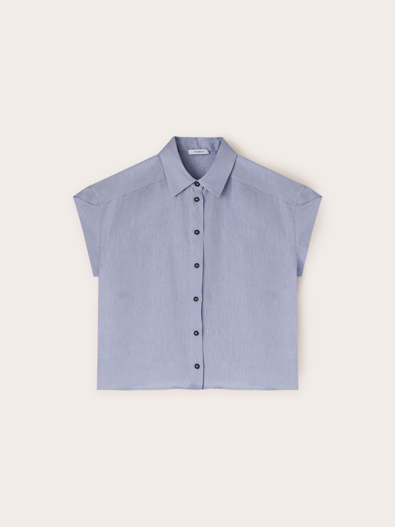 Camicia maniche corte in lino
