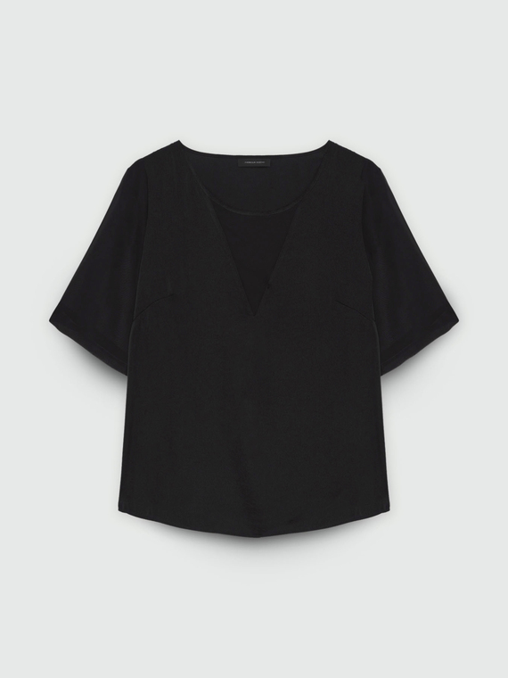 Bluse mi V-Einsatz