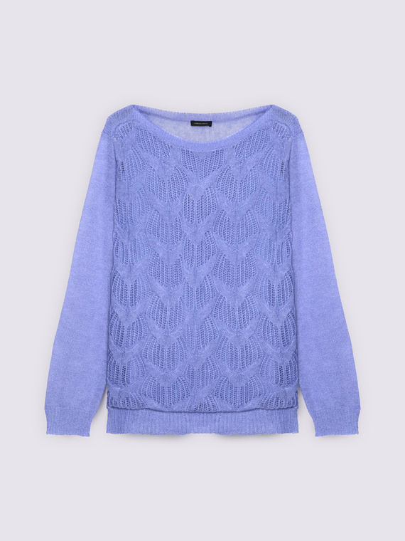 Durchbrochener Pullover mit geometrischem Muster