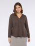 Ribbed sweater with neckline and braid decoration image number 2