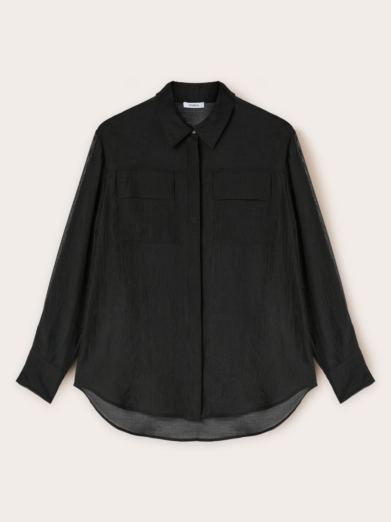 Organza-Bluse mit Taschen image number 5