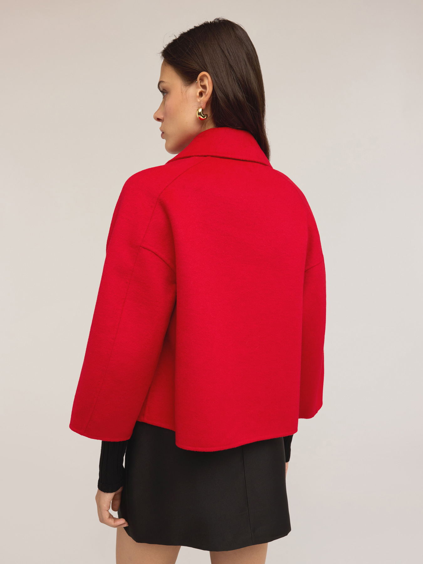 Cape courte en tissu mélangé laine image number 1