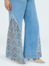 Jean Wide Leg avec insert bandana image number 5