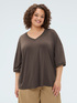 Jersey t-shirt with lurex trim image number 0